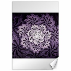 Fractal Floral Striped Lavender Canvas 20  X 30 