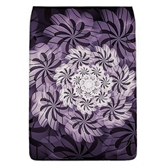 Fractal Floral Striped Lavender Removable Flap Cover (l) by Pakrebo