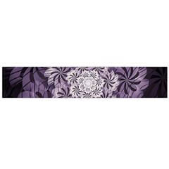 Fractal Floral Striped Lavender Large Flano Scarf  by Pakrebo