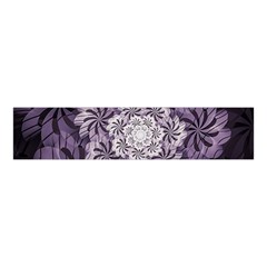 Fractal Floral Striped Lavender Velvet Scrunchie by Pakrebo