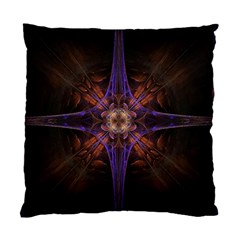 Fractal Cross Blue Geometric Standard Cushion Case (Two Sides)