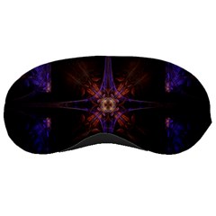 Fractal Cross Blue Geometric Sleeping Mask