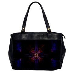 Fractal Cross Blue Geometric Oversize Office Handbag