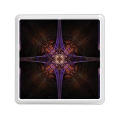 Fractal Cross Blue Geometric Memory Card Reader (Square)