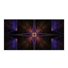 Fractal Cross Blue Geometric Satin Wrap