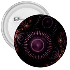 Fractal Gears Steampunk Gearwheel 3  Buttons by Pakrebo