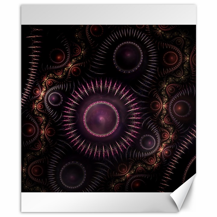 Fractal Gears Steampunk Gearwheel Canvas 8  x 10 