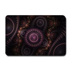 Fractal Gears Steampunk Gearwheel Small Doormat  by Pakrebo