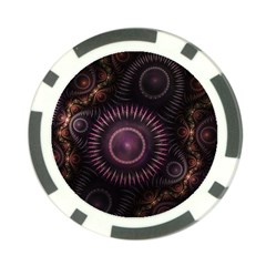 Fractal Gears Steampunk Gearwheel Poker Chip Card Guard