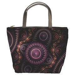 Fractal Gears Steampunk Gearwheel Bucket Bag by Pakrebo