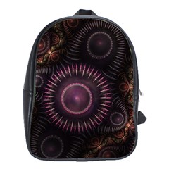 Fractal Gears Steampunk Gearwheel School Bag (large) by Pakrebo