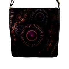 Fractal Gears Steampunk Gearwheel Flap Closure Messenger Bag (l) by Pakrebo