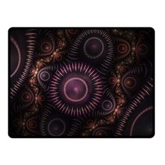 Fractal Gears Steampunk Gearwheel Double Sided Fleece Blanket (small)  by Pakrebo