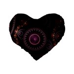 Fractal Gears Steampunk Gearwheel Standard 16  Premium Flano Heart Shape Cushions Back