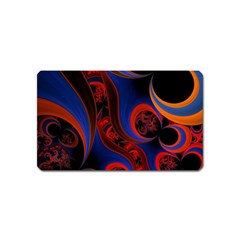 Fractal Abstract Pattern Circles Magnet (name Card)