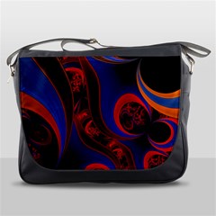 Fractal Abstract Pattern Circles Messenger Bag by Pakrebo