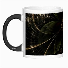 Fractal Gold Green Flower Bloom Morph Mugs by Pakrebo