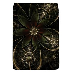 Fractal Gold Green Flower Bloom Removable Flap Cover (l) by Pakrebo