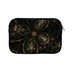 Fractal Gold Green Flower Bloom Apple Ipad Mini Zipper Cases by Pakrebo