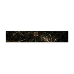 Fractal Gold Green Flower Bloom Flano Scarf (mini) by Pakrebo