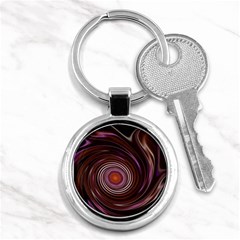 Fractal Waves Pattern Design Key Chain (round) by Pakrebo