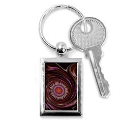 Fractal Waves Pattern Design Key Chain (rectangle) by Pakrebo