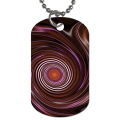 Fractal Waves Pattern Design Dog Tag (two Sides) by Pakrebo