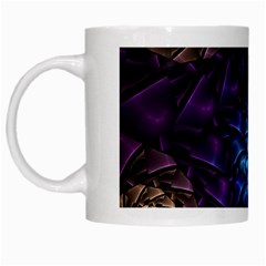 Geometry Fractal Colorful Geometric White Mugs by Pakrebo