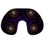 Geometry Fractal Colorful Geometric Travel Neck Pillow Back