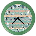 Tribal Color Wall Clock Front