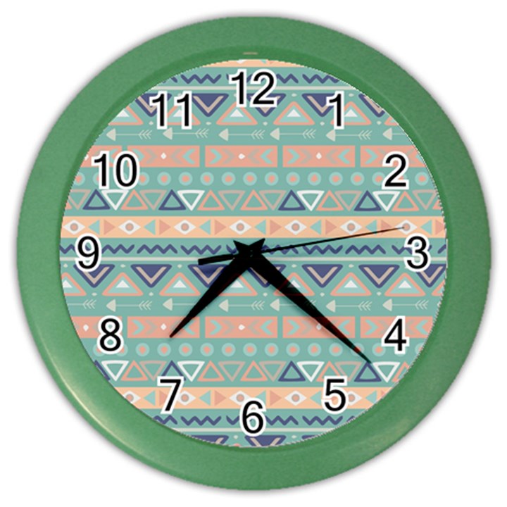 Tribal Color Wall Clock