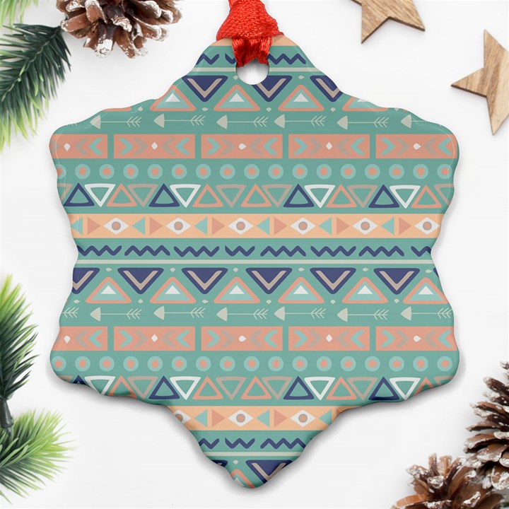 Tribal Snowflake Ornament (Two Sides)