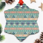 Tribal Snowflake Ornament (Two Sides) Back