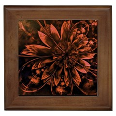 Fractal Painting Flower Texture Framed Tiles by Pakrebo