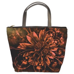 Fractal Painting Flower Texture Bucket Bag by Pakrebo