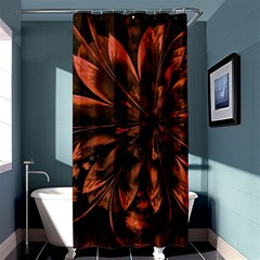 Fractal Painting Flower Texture Shower Curtain 36  X 72  (stall)  by Pakrebo