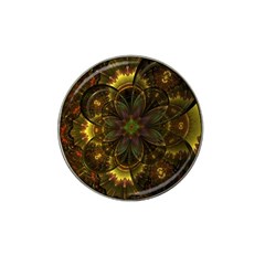 Fractal Flower Fall Gold Colorful Hat Clip Ball Marker (4 Pack) by Pakrebo