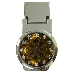 Fractal Flower Fall Gold Colorful Money Clip Watches