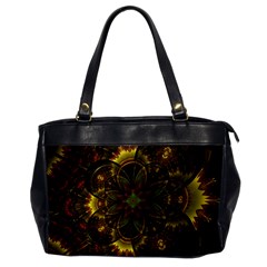 Fractal Flower Fall Gold Colorful Oversize Office Handbag by Pakrebo