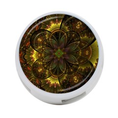 Fractal Flower Fall Gold Colorful 4-port Usb Hub (two Sides) by Pakrebo