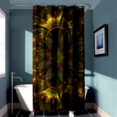 Fractal Flower Fall Gold Colorful Shower Curtain 36  X 72  (stall)  by Pakrebo