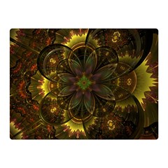 Fractal Flower Fall Gold Colorful Double Sided Flano Blanket (mini)  by Pakrebo