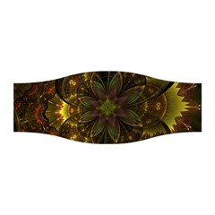 Fractal Flower Fall Gold Colorful Stretchable Headband by Pakrebo