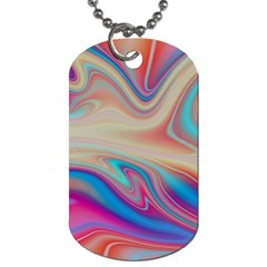 Multi Color Liquid Background Dog Tag (two Sides) by Pakrebo