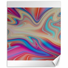 Multi Color Liquid Background Canvas 16  X 20 