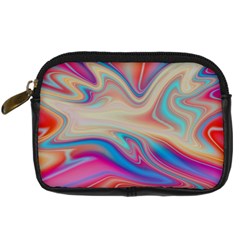 Multi Color Liquid Background Digital Camera Leather Case by Pakrebo