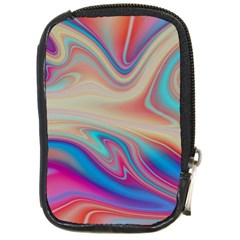 Multi Color Liquid Background Compact Camera Leather Case by Pakrebo