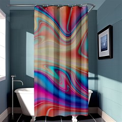 Multi Color Liquid Background Shower Curtain 36  X 72  (stall)  by Pakrebo