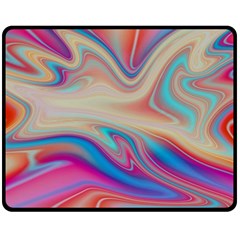 Multi Color Liquid Background Double Sided Fleece Blanket (medium)  by Pakrebo