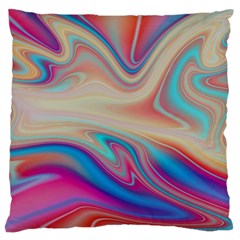 Multi Color Liquid Background Large Flano Cushion Case (one Side) by Pakrebo